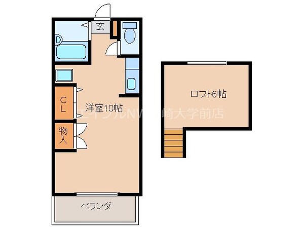 新大工町駅 徒歩8分 1階の物件間取画像